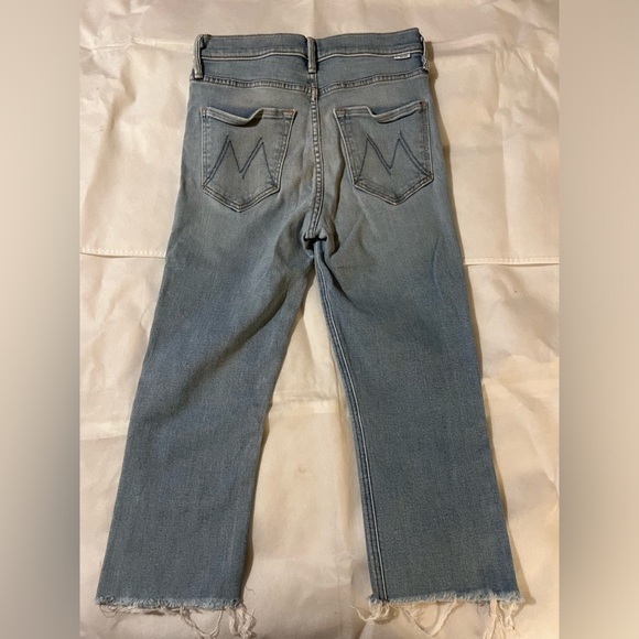 Mother women’s jeans size 26 blue cropped raw hem euc high rise - Picture 10 of 13